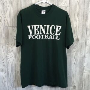 𝅺VINTAGE Venice Football Green T-Shirt Large